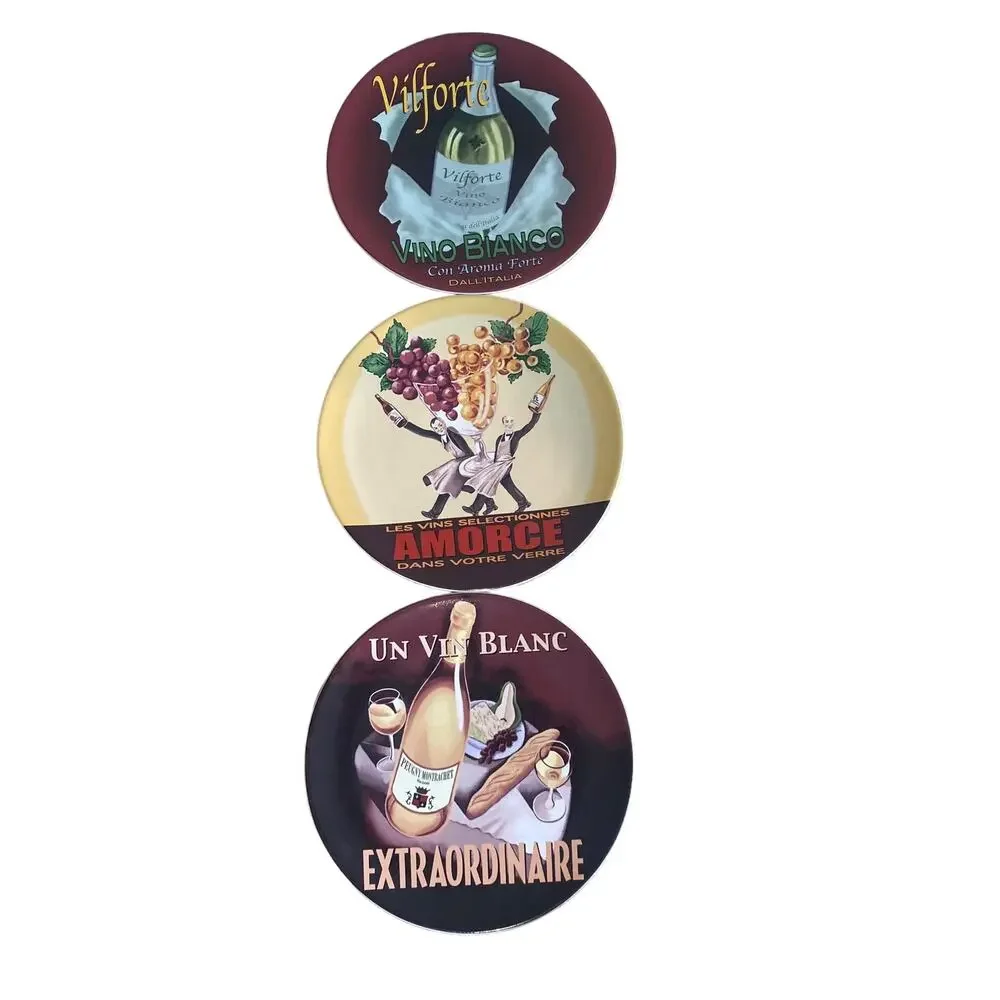 Pottery Barn Wine Bar Plates Set of 3